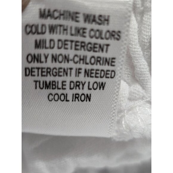 White Ruffle Hem Cotton Pants By Kaktus M Size - Picture 7 of 11